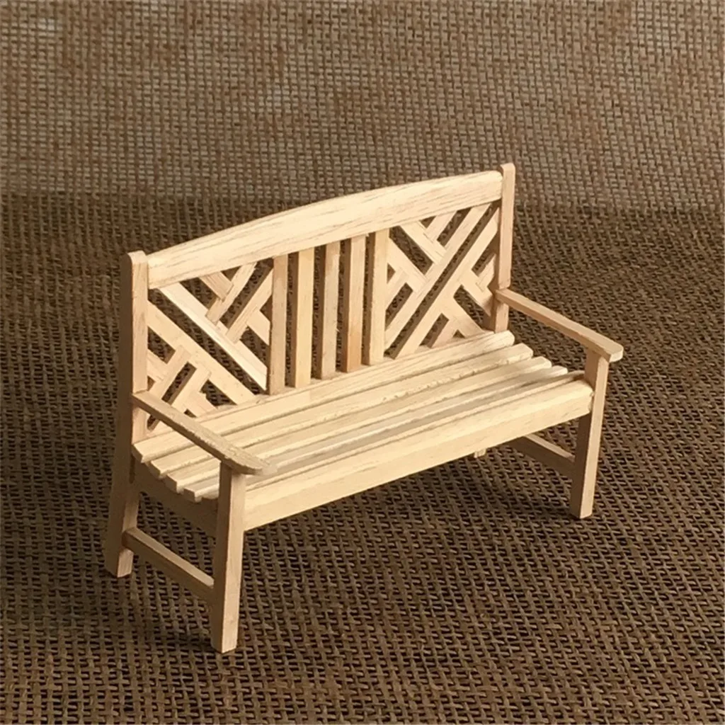 Игрушки для детей мини кукольный домик Миниатюрный деревянный пляжный стол стул