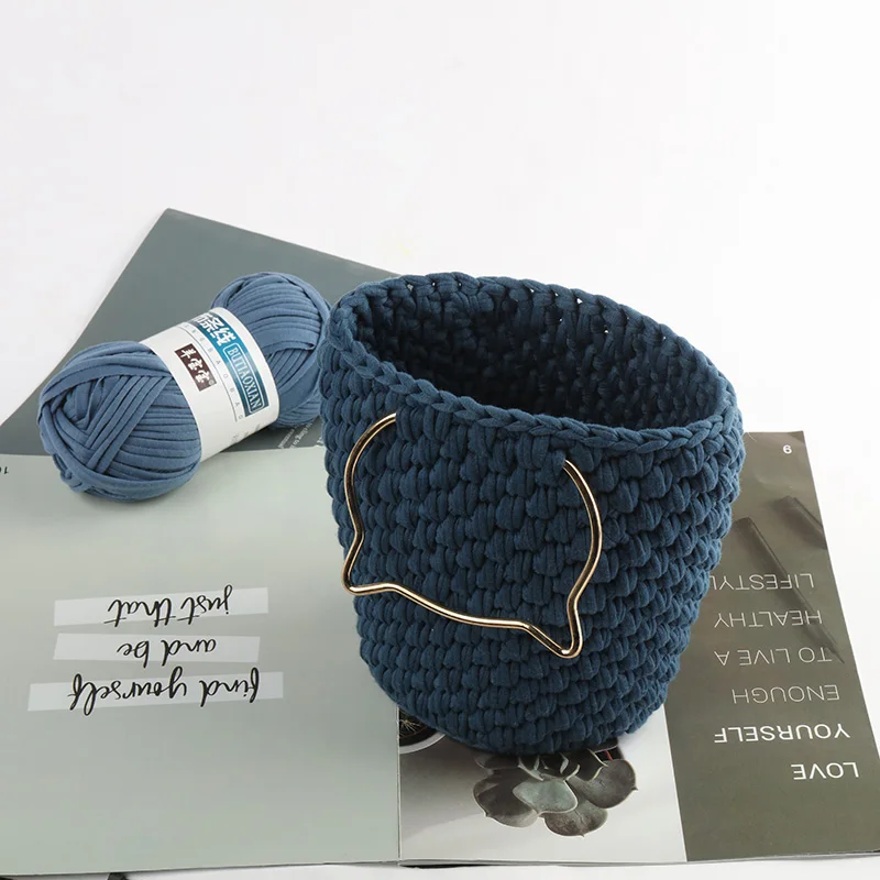 5 шт. плотная ткань Полоска пряжа для ручного вязания плетеная коврик с сумкой