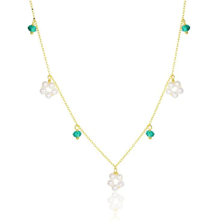 Ожерелье из серебра 925 пробы с натуральным жемчугом|necklace with|natural pearl necklacefashion necklace |