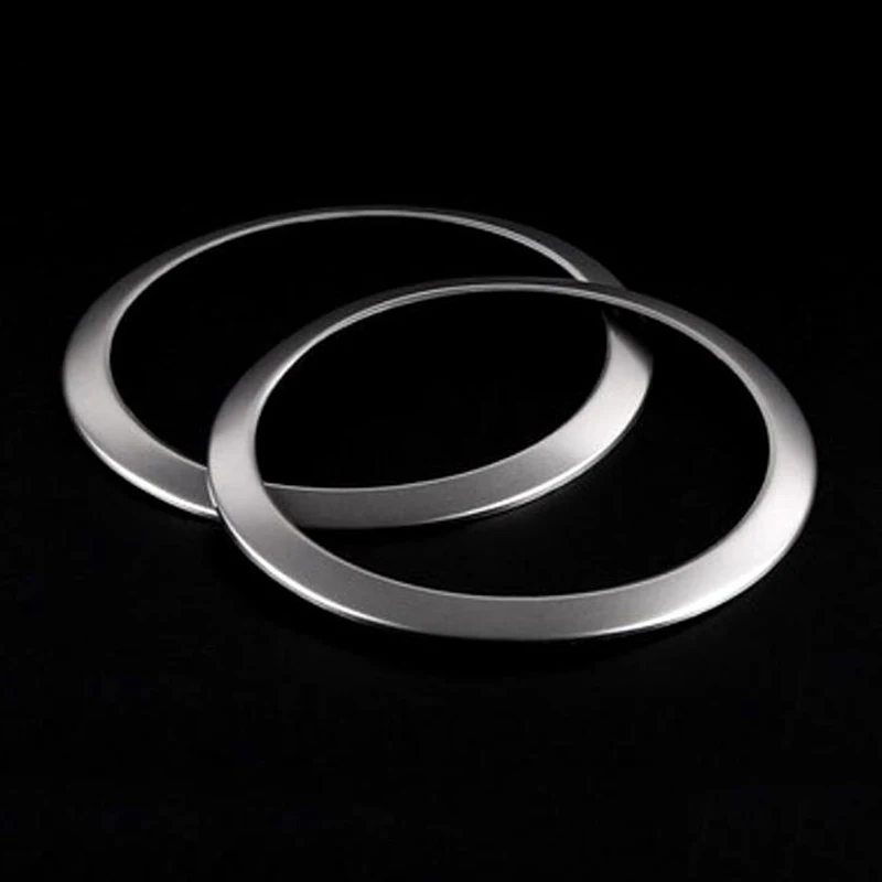 

4pcs/Set Silver Stainless Steel Front+Rear Door Sound Stereo Speaker Cover Trim Ring For BMW X1 F48 2016 -2018