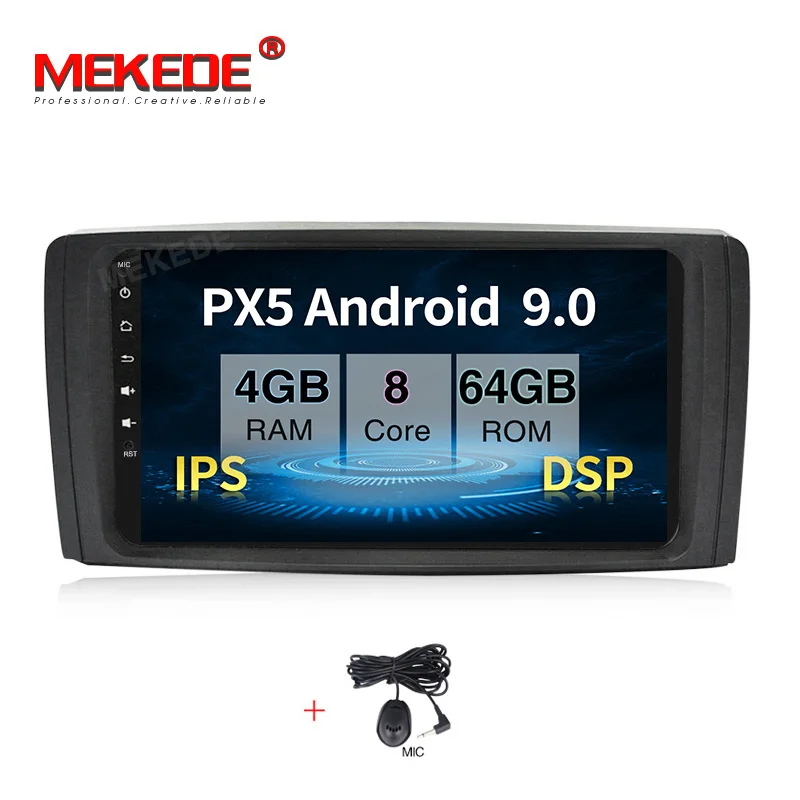 64G CAR DVD " ips четырехъядерный 1 din Android 9,0 автомобильный dvd-плеер gps стерео радио для Mercedes Benz R Class W251 R280 R300 R320 R350 с wifi - Цвет: 64G CAR DVD