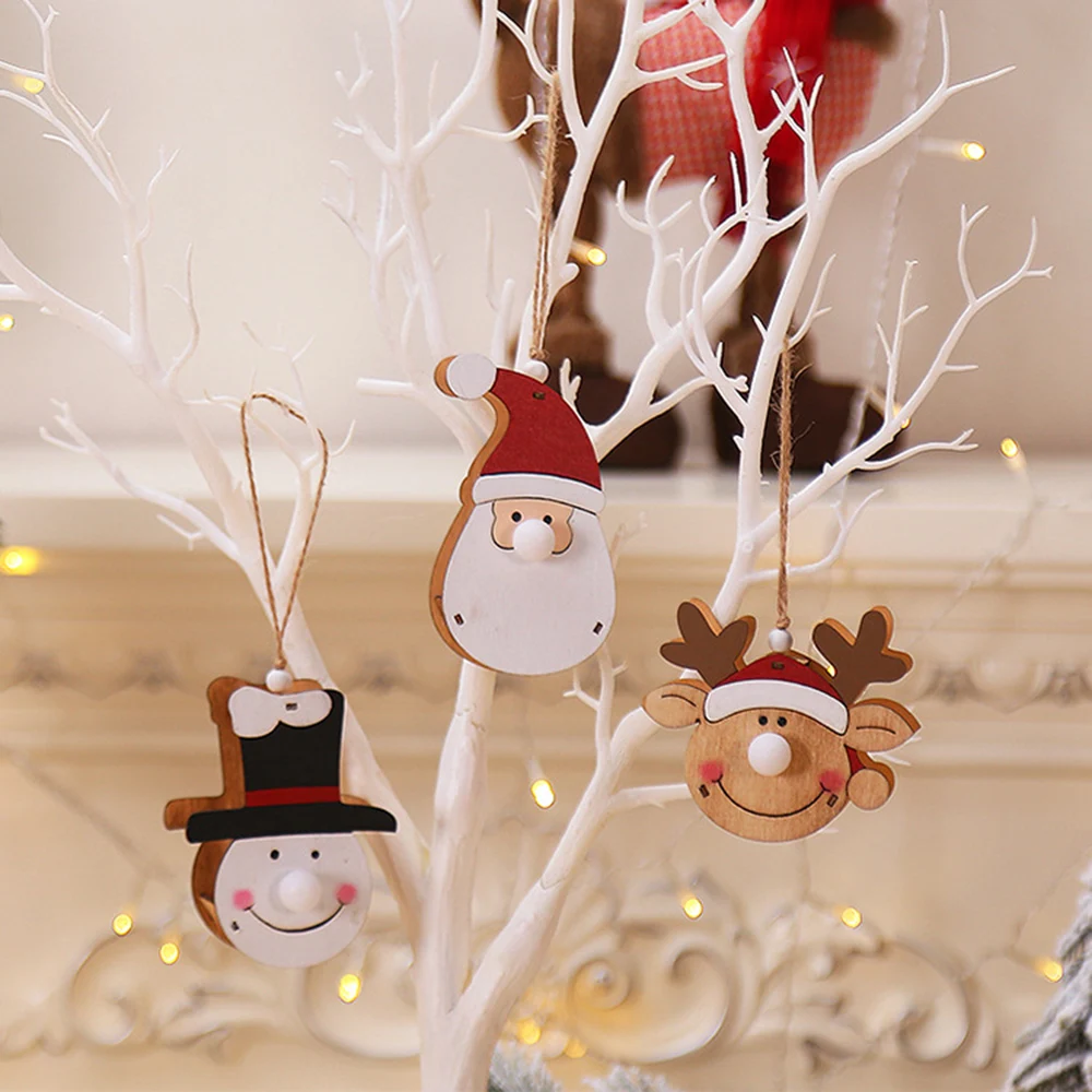 Легкий Мини размер милый деревянный светящийся кукольный кулон Рождественская