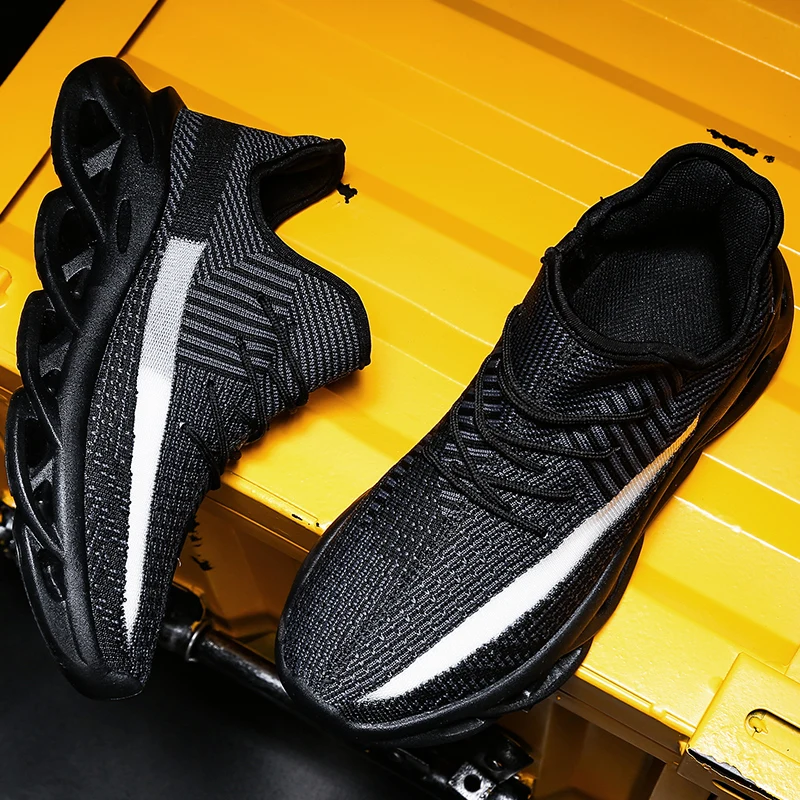 

Summer Running Shoes For Men Black White Sport Shoes Mens Mesh Breathable Jogging Shoes Men Light Weight Walking Sneakers Man