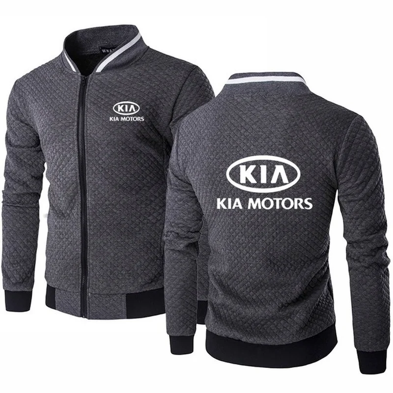 

2021 NEW Spring Men's baseball jacke men for KIA Motors Car Logo Print High Quality Cotton Men's baseball jacket Sweatshirts