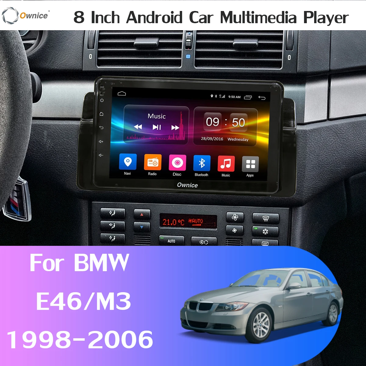 Автомобильный мультимедийный плеер 1din камера 360 ° 4G SIM Android 9 4 + 64 ГБ SPDIF DSP CarPlay для BMW