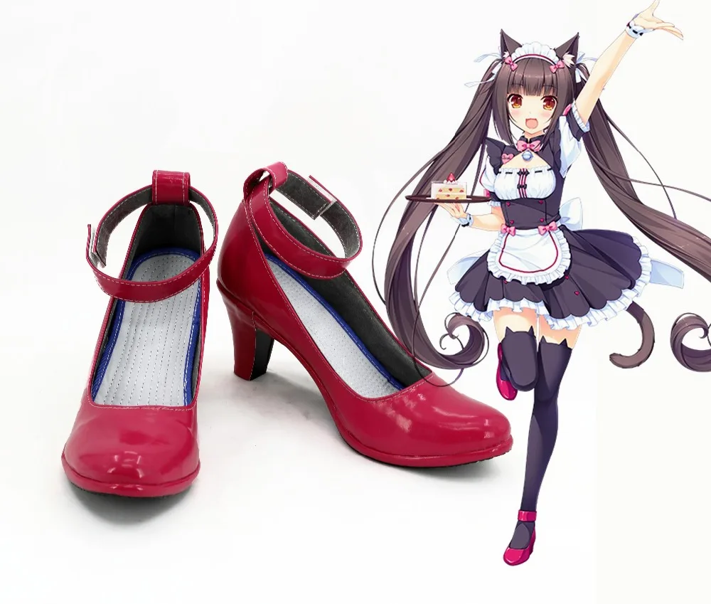 Chocola ваниль некопара OVA горничная Ванильная Горничная Косплей Костюм сапоги для