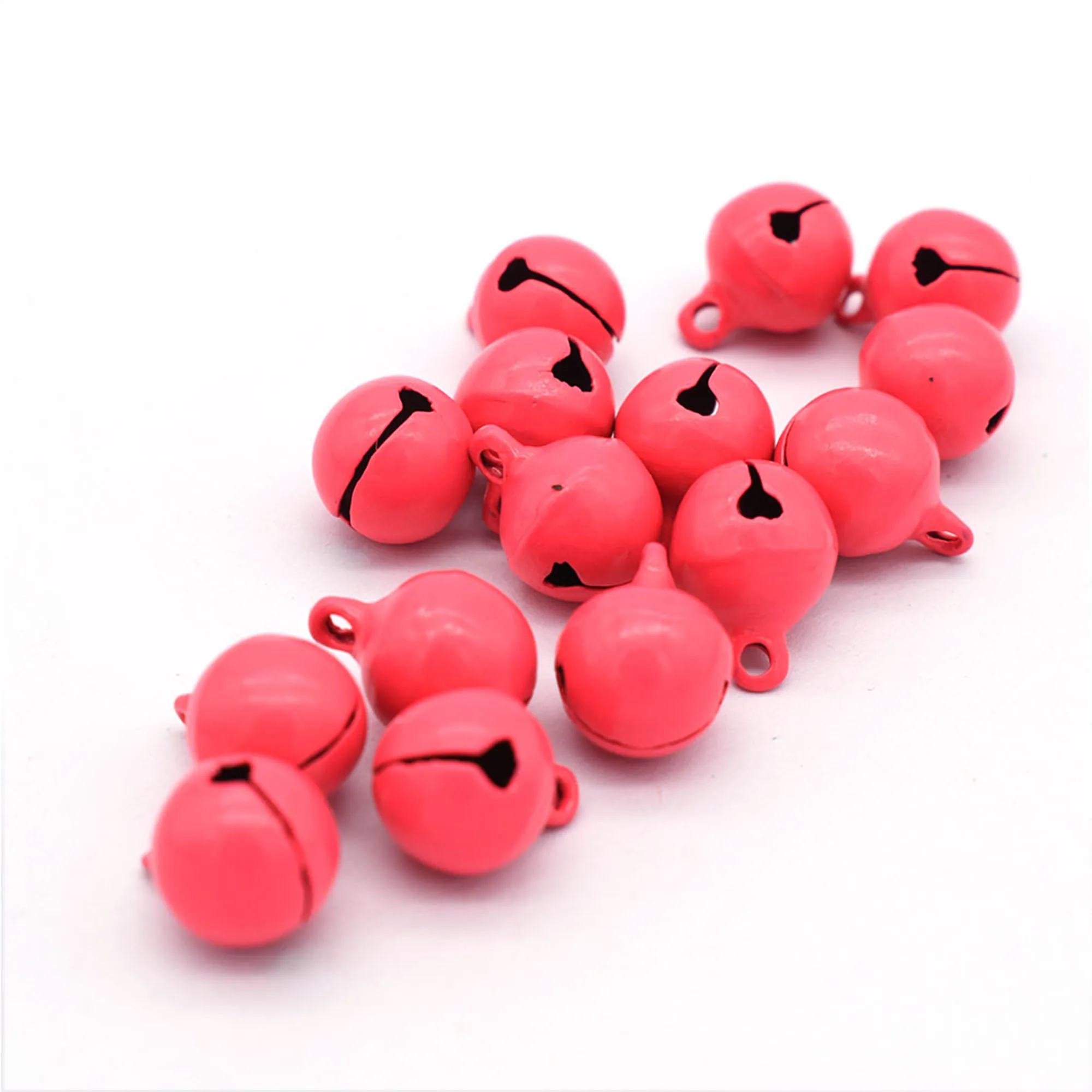 

Pink Jingle Bells Charms Beads Pet Cat Collar Bells Charms for Bags Clothing Christmas Crafts Holiday Home Decorative Bell 13MM