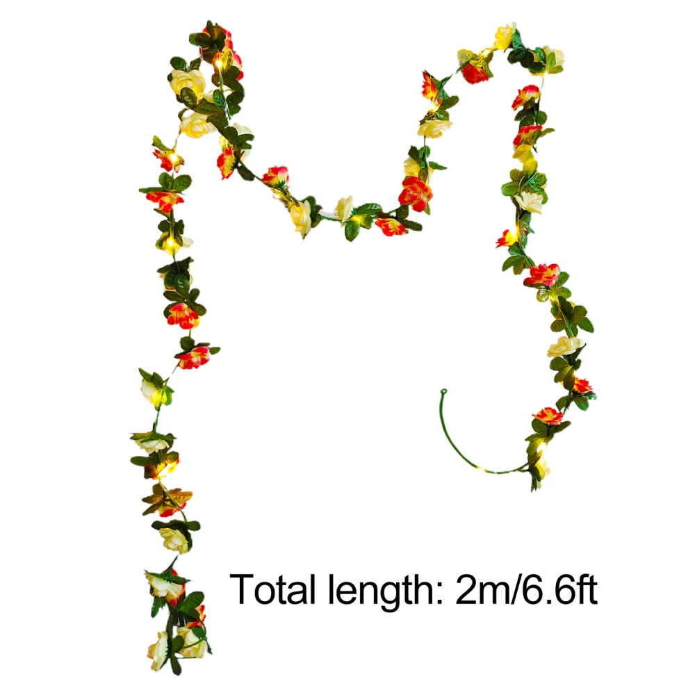 

20 LED Christmas 2M Artificial Mixed-color LampFlower String Lights Decor Simulation Mixed Color Small Rose Roses