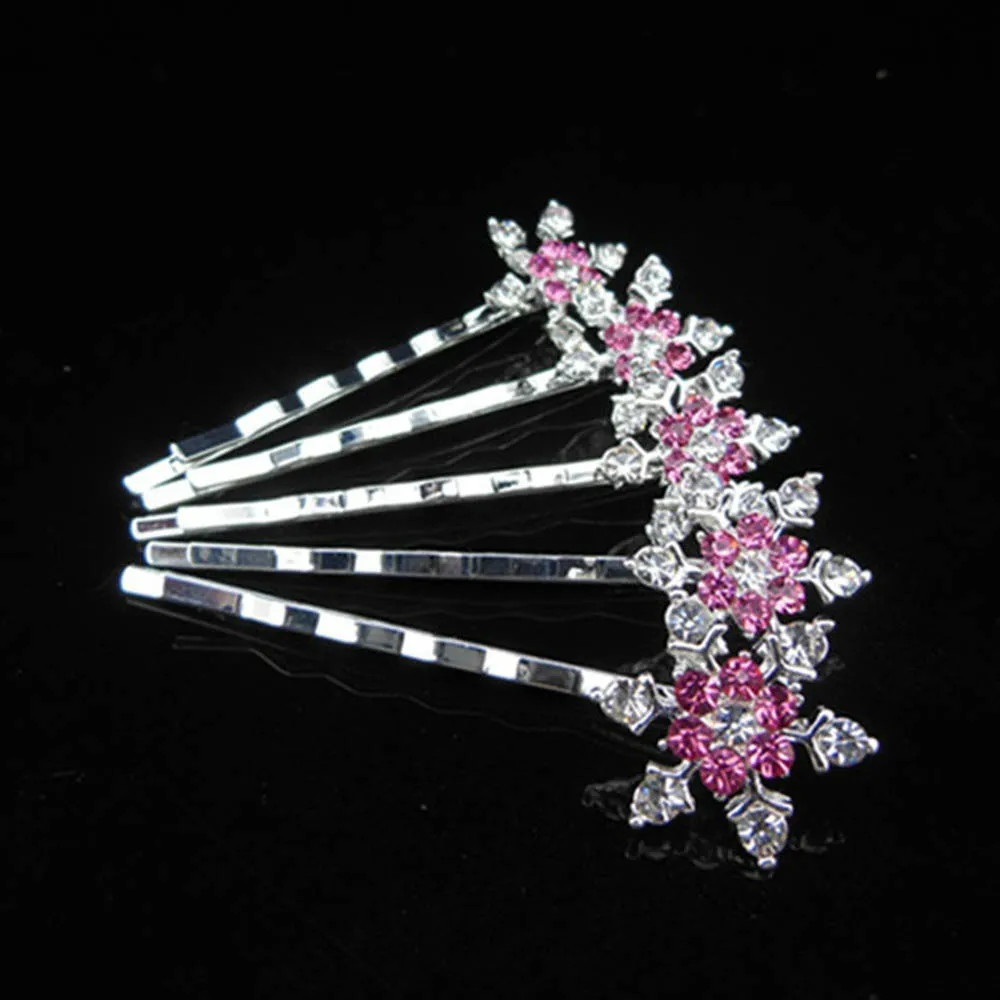 Модные женские заколки для волос в виде снежинок заколки-невидимки аксессуары 5