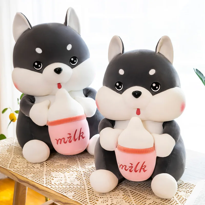 Barato Zqswkl-almohada De Felpa Con Dibujos Animados De Perro Husky, Muñeco De Felpa Suave De 45cm Para Dormir, Regalo De Cumpleaños Y Navidad Para Niños Y Niñas