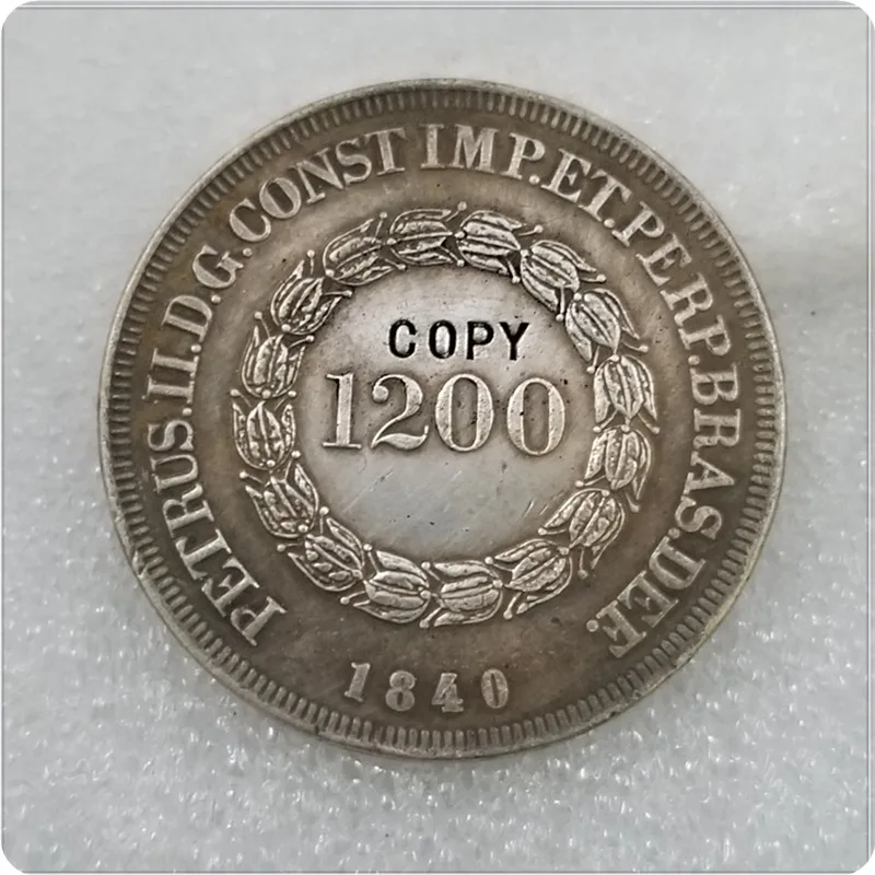 1840 бразильская 1200 копия монеты | Дом и сад