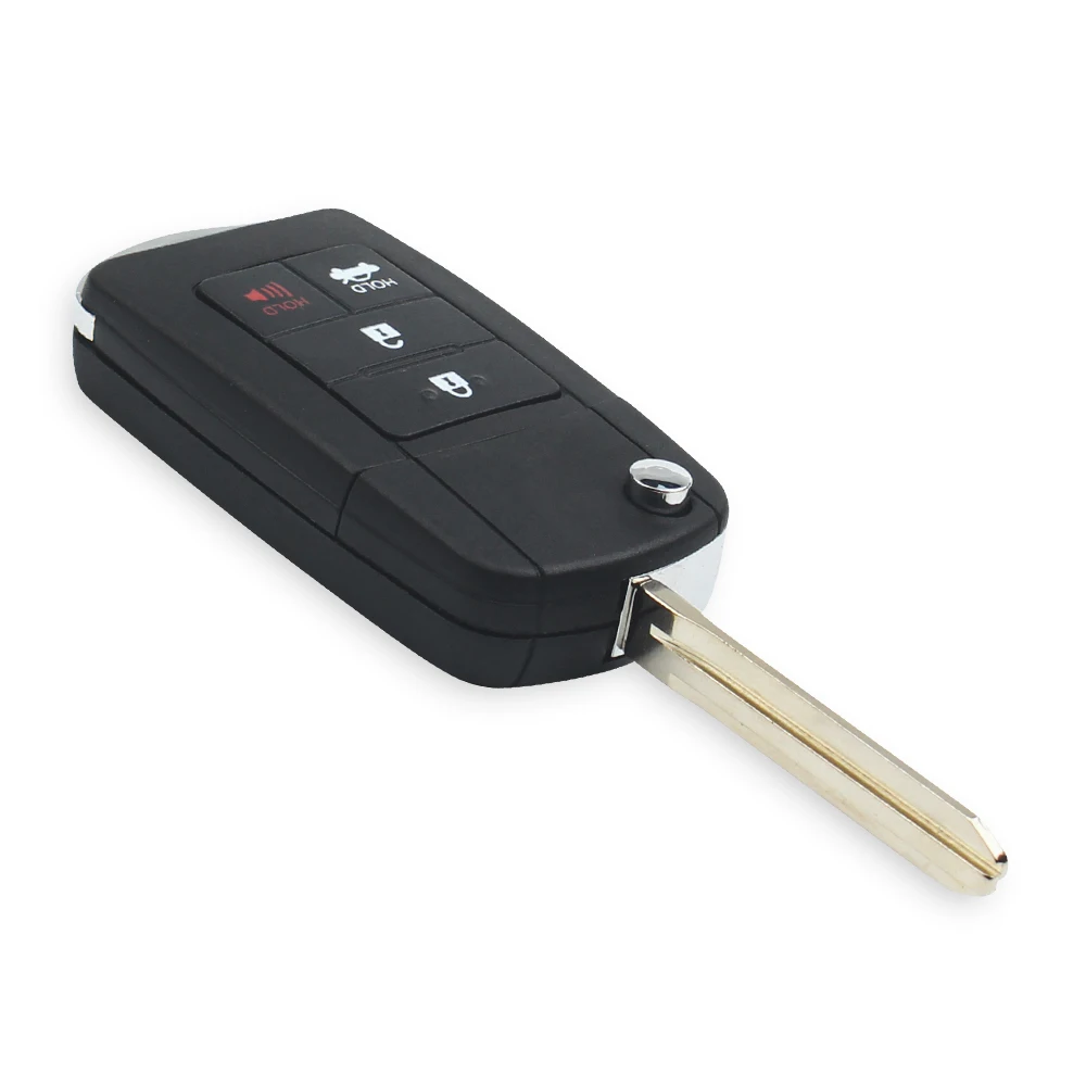 Ключ дистанционного управления KEYYOU 10x 4 кнопки Складной флип-чехол для ключа