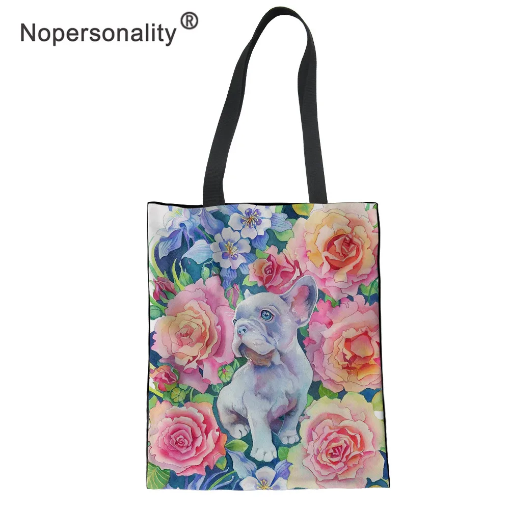Nopersonality детская одежда с принтами животных и цветами Парусиновые сумки из