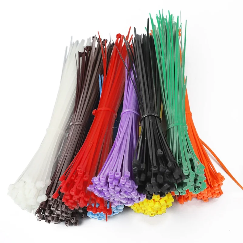 100 шт. нейлоновые кабельные самоблокирующиеся пластиковые стяжки набор застежек