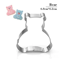 bear egg biscuit cookie cutter tools stamp mold stainless steel cake tools kitchen baking fondant set chinese new year gift