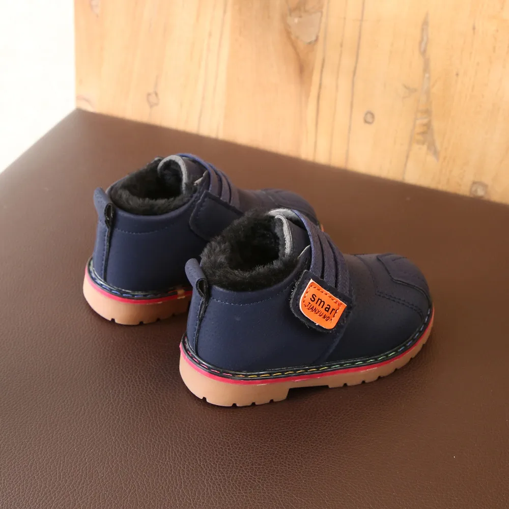 Детская зимняя теплая обувь для маленьких девочек и мальчиков зимние ботинки