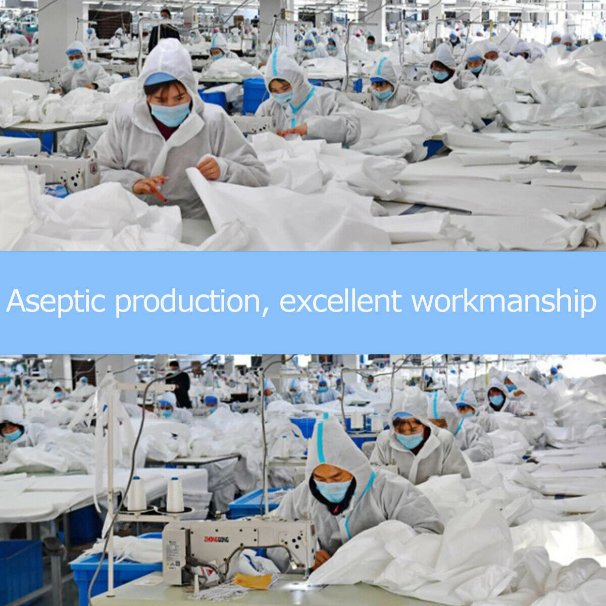 США одноразовая изоляционная одежда белый/синий защитный костюм|Лабораторные