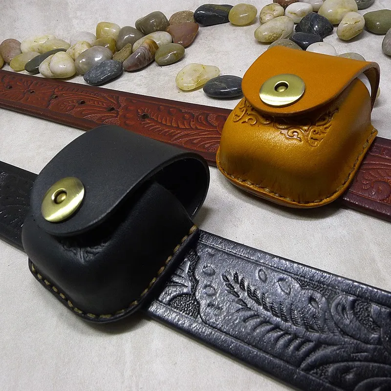 

Blongk Apple Airpods 3 Bluetooth headset Leather Sheath Belt Bag Waist Pack Men Women DFD-AP3