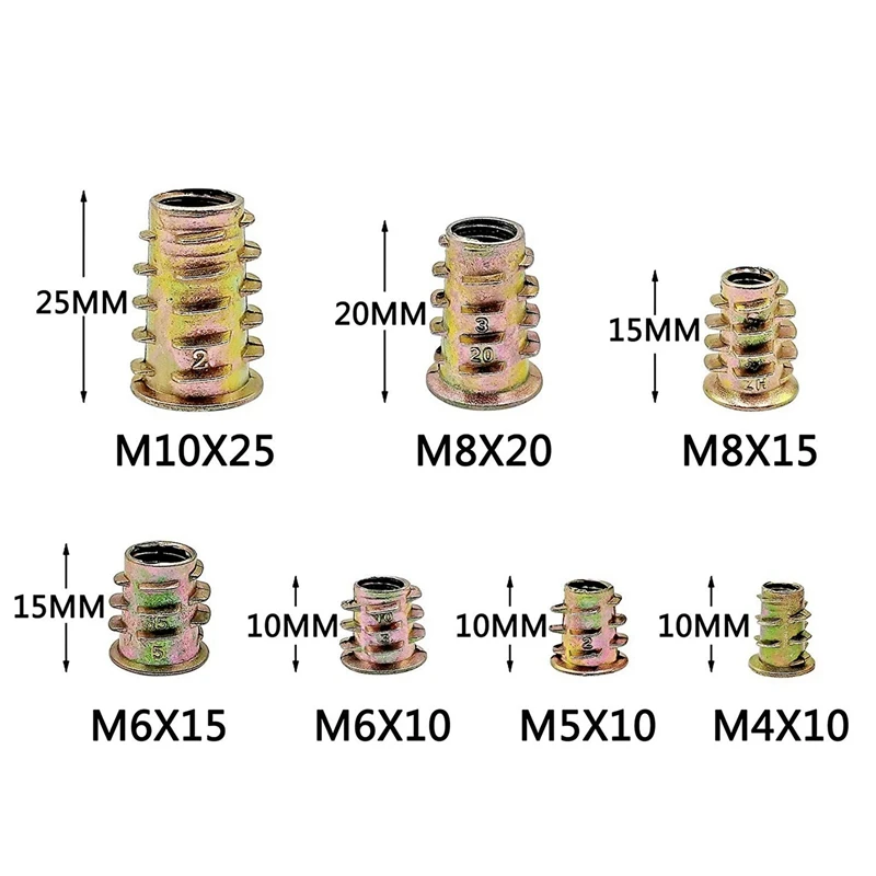 

120Pcs Metric Thread Insert Nut Type Tool Kit (M4/ M5/ M6/ M8/ M10) with Angle Grinding Wheel Sanding Carving Disc