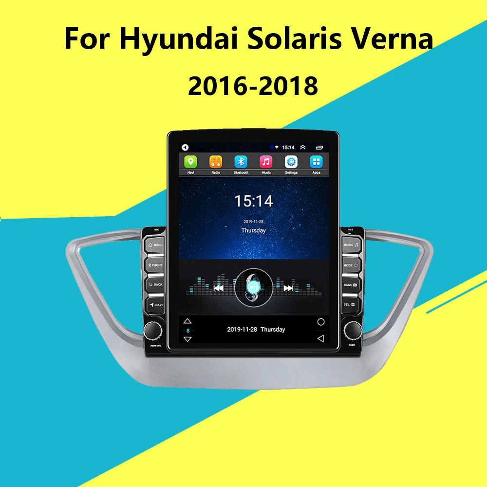 

2.5D 9.7" Tesla screen Car Multimedia player Auto GPS Navigator WIFI For Hyundai Solaris Verna 2016 2017 2018