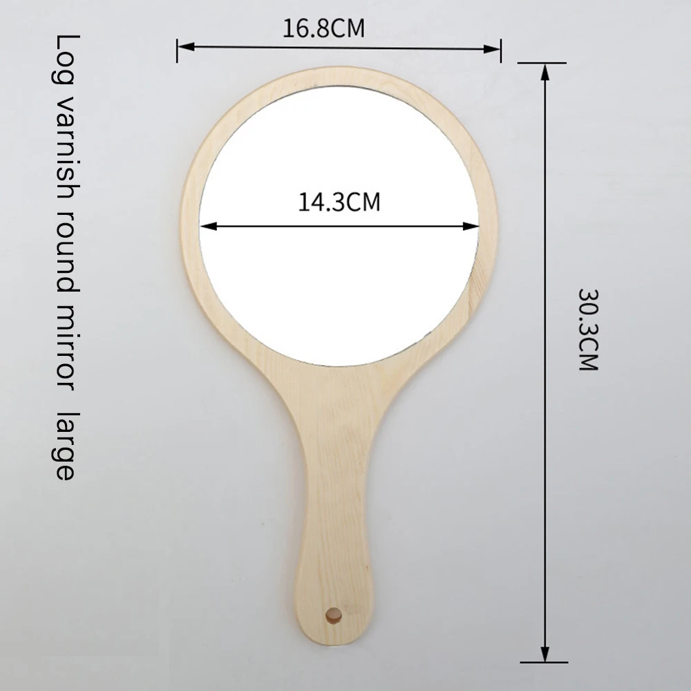 Зеркало из натурального дерева портативное винтажное компактное зеркало для