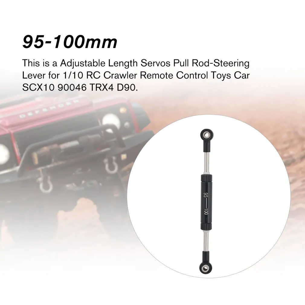 Регулируемая длина сервопривода тяга рулевой рычаг для 1/10 RC Гусеничный SCX10 90046 TRX4