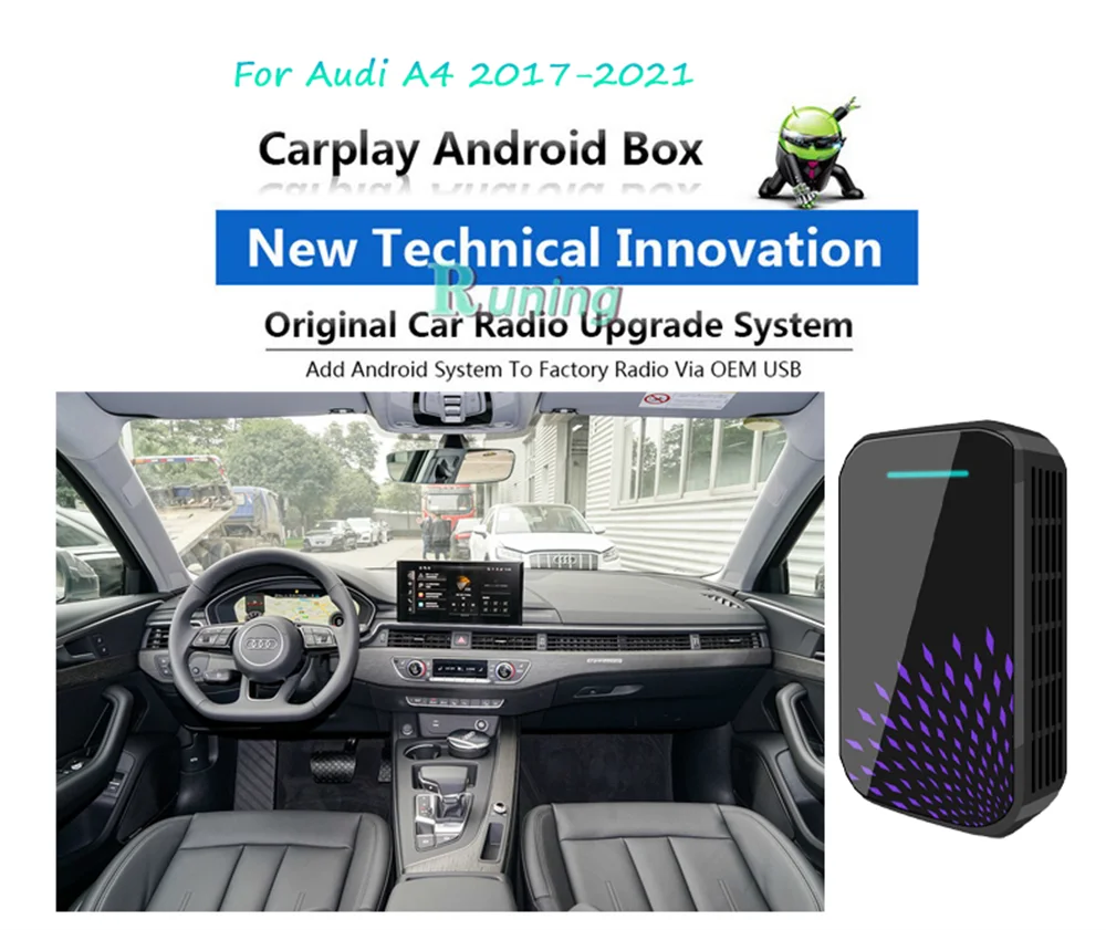 

Upgrade Radio Car Android Radio Stereo Carplay Box For Audi A4 2017 2018 2019- 2021 Car Multimedia Player BT GPS Navigation Unit
