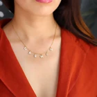 Модное ожерелье с именем 6 мм из циркония для женщин и девушек, персонализированное ожерелье с именем из кристалла, медная подвеска, обычная цепочка, индивидуальное украшение