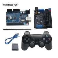 2021 new version arduino shield expansion board 6 12v with 4 channels motors servos ports ps2 joystick remote control