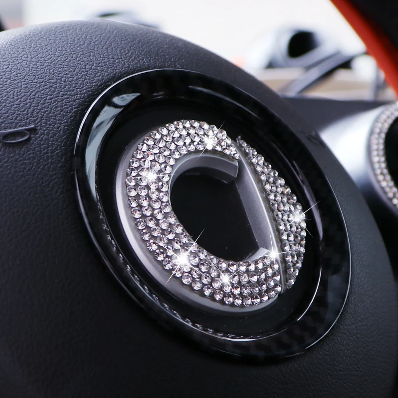 

Для Mercedes Smart Fortwo Forfour 453 451 персонализированный флэш-сверло логотип рулевое управление автомобильное украшение стикер аксессуары