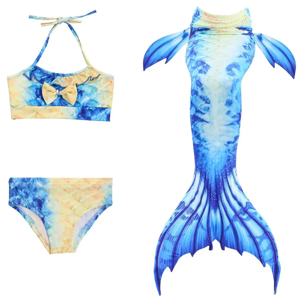 

2021 Kids Children Mermaid Tails With Black Monofin for Swimming Cosplay Costume Girls Swimsuit Swimmable Monofin dress uniform