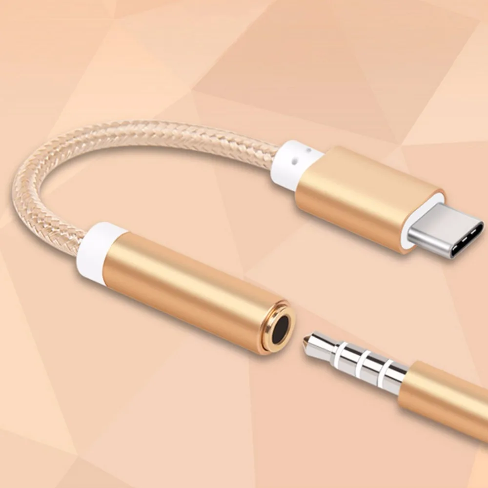 Новый AUX аудио кабель USB Type C к 3 5 адаптеру для наушников мм конвертер xiaomi 6 Letv