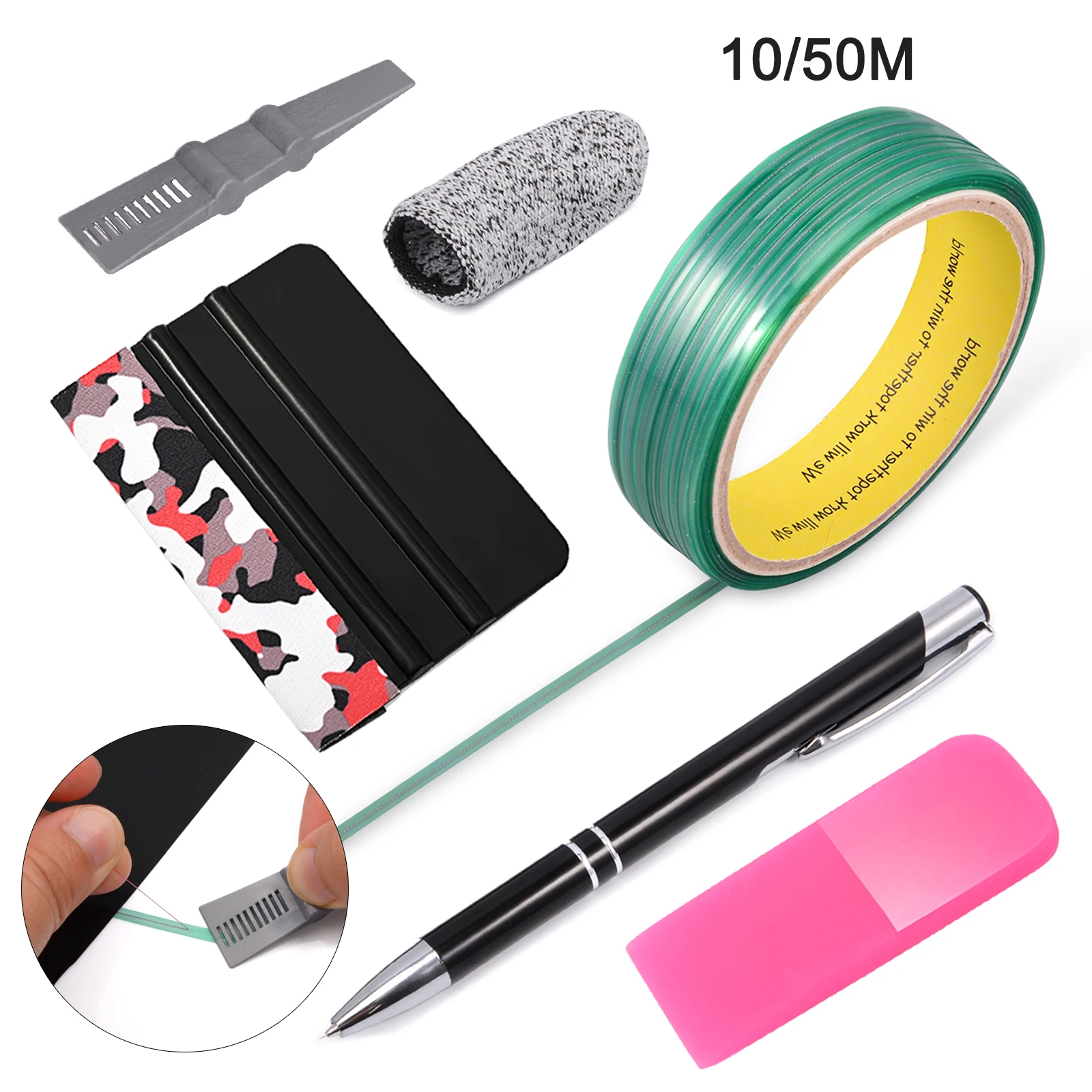 EHDIS 10/50 м виниловая Обрезка дизайн линии наклейка переводная безрукавная лента углеродная пленка резак PPF фотоэлемент автомобильные товары