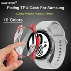 Мягкий силиконовый чехол из ТПУ с полным покрытием для Samsung Galaxy Watch 4 Watch 4 40 мм 44 мм 40 44 мм, Защитная пленка для экрана, бампер