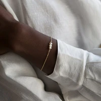 gold filled natural freshwater pearls bracelet handmade jewelry natural pearl bracelets boho charms vintage boho women bracelet