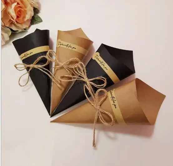 100 шт. упаковочный пакет конусные бумажные пакеты плитка шоколада сладкая