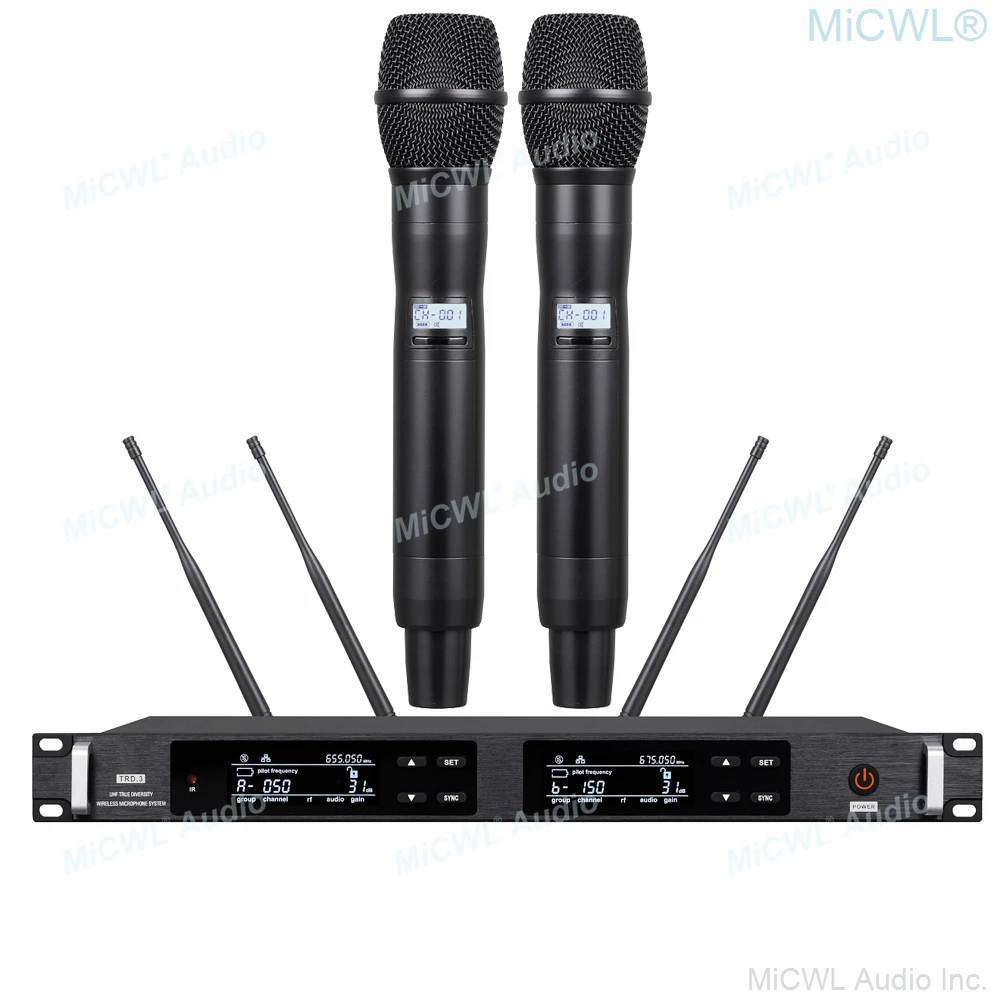 Профессиональная UHF 300 канальная Цифровая беспроводная микрофонная система 2 KSM9