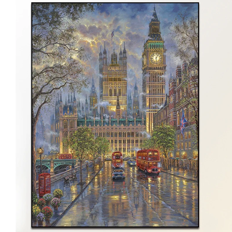 Алмазная 5D Вышивка сделай сам с полным заполнением картина из страз лондонская