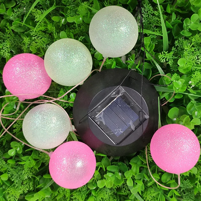 

6LED Waterproof Solar Wind Chime Lamp Garden Outdoor Patio Yard Decor Lights Transparent Solar Copper Bulb Chandelier