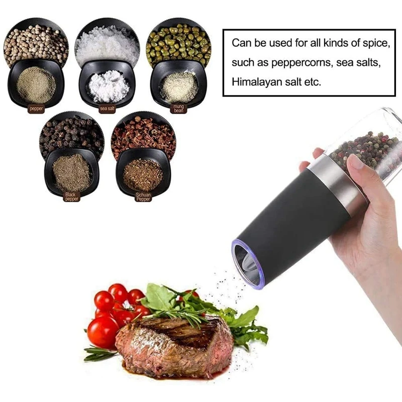 Salt & Pepper Grinder -Automatic Gravity Sensor Mill Or Battery Powered Adjustable Grind Coarseness | Дом и сад