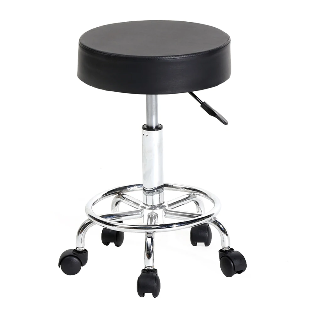 

New 2019 Portable Round Stool Ha Ha Feet Rotation Bar Stool Black Stool Bar Stool Household Tool soft 360 Degrees Rotate Chair