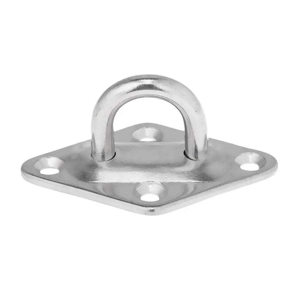 

Stainless Steel Marine Boat Hardware Heavy Duty Diamond Pad Eye Plate Corrosion Resistance High Strength