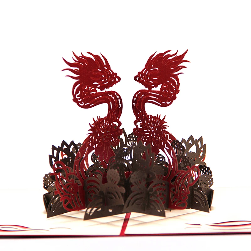 DIY ручной работы 3D трехмерный китайский стиль четыре направления Dragon Paper