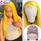 Парики из натуральных волос желтого цвета, малазийские прямые, 13x6x1, парики из натуральных волос на сетке для женщин, предварительно выщипанные, 150% HD парики на сетке