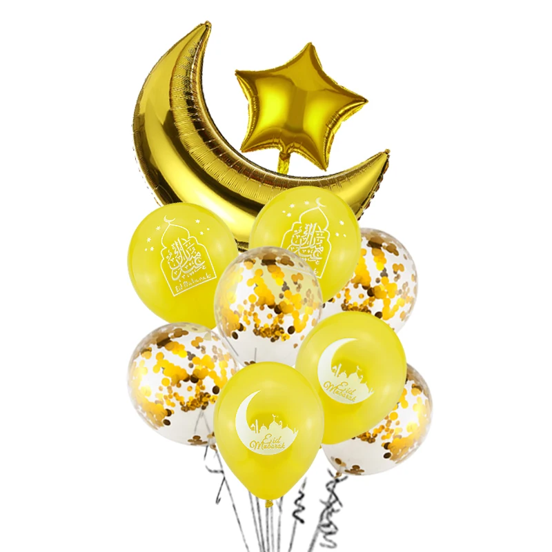 10 шт. латексные шары Happy Eid исламское Новогоднее украшение для детей день рождения