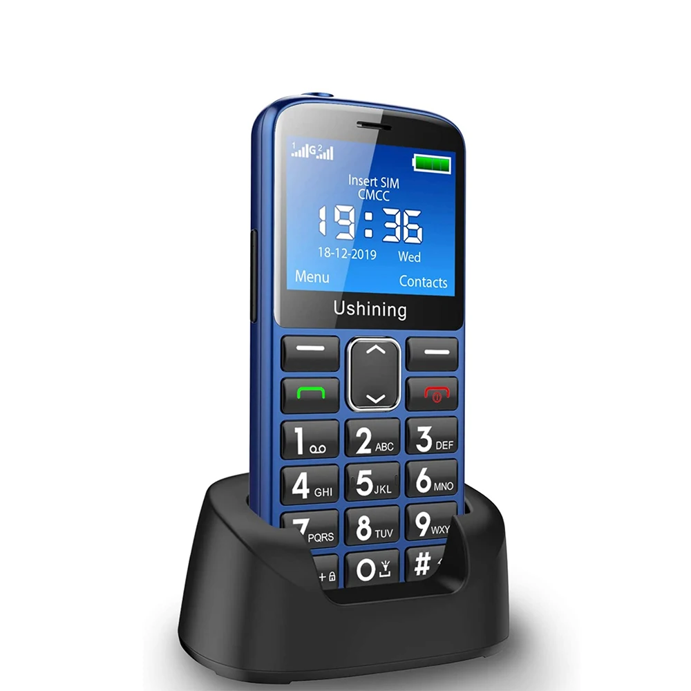 3g big button mobile phone for elderly senior mobile phone with sos emergency button hearing aid compatible and charging dock free global shipping
