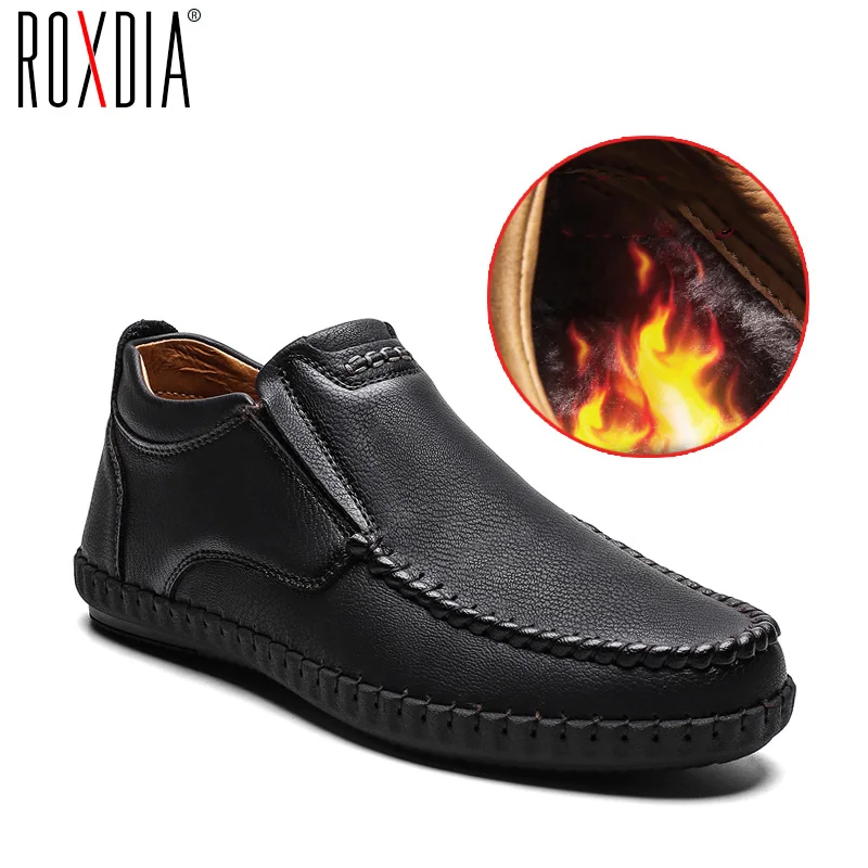 ROXDIA/брендовая мужская повседневная обувь из натуральной кожи размера плюс 39-48