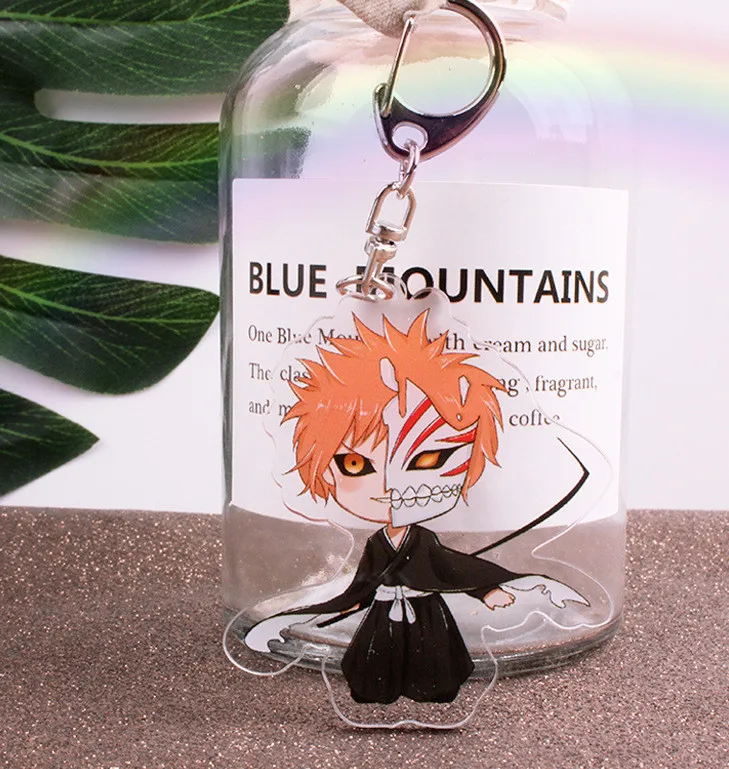 as pictured Аниме Bleach Кучики Бьякуя Hitsugaya Toushirou акриловая фигурка брелок украшение Коллекция Модель игрушки Косплей - Цвет: as pictured