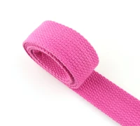 hot pink heavy weight webbing fabric belt 1inch25mm cotton webbing handbag handles polyester webbing dog collar nylon strap