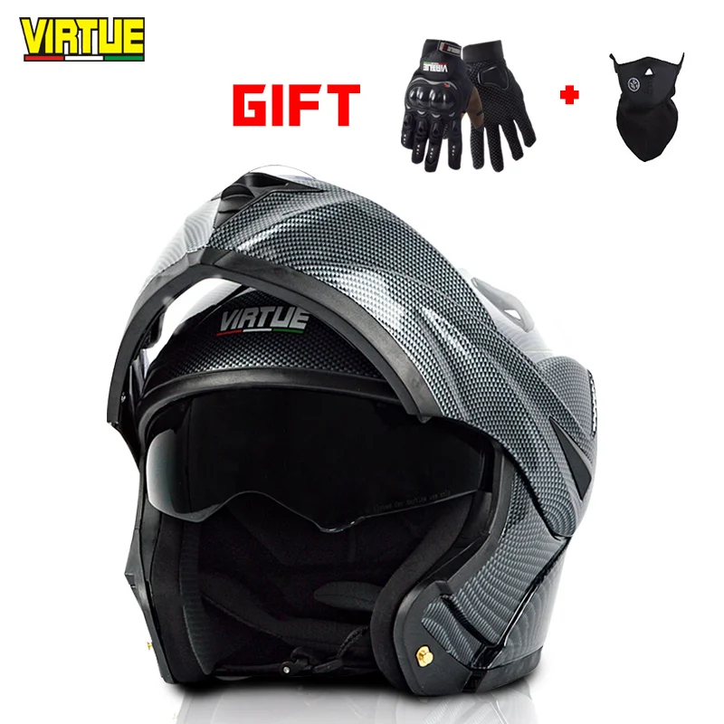 Новый Флиппер гоночный шлем модульный с двойными линзами мотоциклетный полное